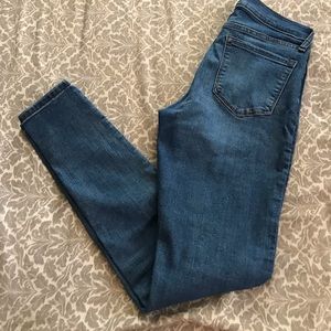 Medium wash blue jeans
